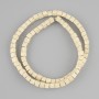 Beige Lava Beads Cube 4x4mm on thread, length 40cm+