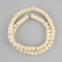 Beige Lava Stone Beads Cube 6mm x 6mm ± on thread, 40cm+ length
