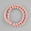 Pink Lava Beads (Volcanic Lava) Smooth Round Beads 8mm ± on Thread, 39cm+