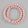 Pink Lava Beads (Volcanic Lava) Smooth Round Beads 8mm ± on Thread, 39cm+