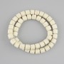Beige Lava Beads Cylinder 8×8mm ± on thread, 38cm length