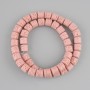 Pink Lava Beads Cylinder 8×8 mm ± on filament, length 38 cm +