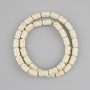 Beige Lava Beads Cylinder 10x6mm ± on thread, length 38cm+