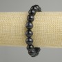 Bracelet natural Hawk's Eye stone smooth bead, diameter 10mm±, length 18cm± stretch