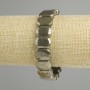 Pyrite Bracelet Smooth Rounded Link 15x10mm±, Length 18cm± Stretch