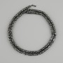 Hematite Beads Faceted Rondelle, 3x2mm diameter, 38cm+ length