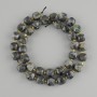 Labradorite Beads Faceted Cube, Ø 8.5–9 mm, 5-9×8.5-9 mm ±, Seed Beads 3 mm ±, Length 37 cm ±