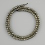Pyrite Beads Faceted Cube, 4mm x 4mm, length 39cm