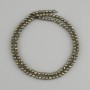 Pyrite Beads faceted ball, 3mm diameter ±, length 40cm ±