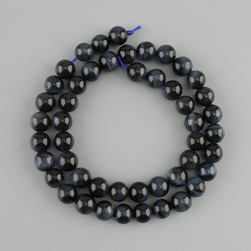 Natural Stone Tiger’s Eye Beads Smooth Round Bead 8mm Ø, 38cm Length