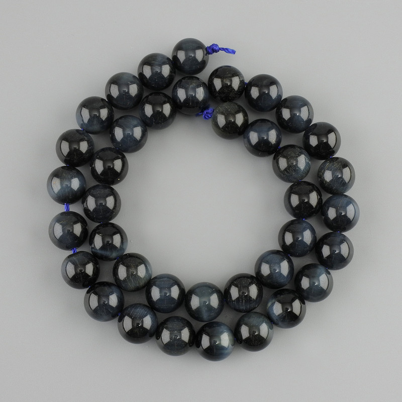 Natural Tiger's Eye Beads Smooth Rounds 10mm diameter, thread length 38cm