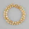 Citron Beads, Faceted Cube, 5×5mm, 3mm+ seed beads, 37cm+ length