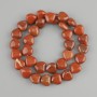 Red Jasper Heart Beads, 12×12mm diameter, approx. 37cm length on thread