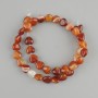 Agate Heart Beads, 10x10mm diameter, on a thread, length about 38cm