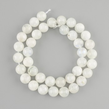 Adularia Beads Smooth Ball 10 mm, on a thread 38 cm