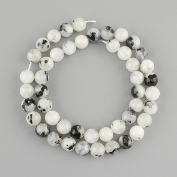 Adularia Beads Smooth Round 8mm, 38cm on a thread