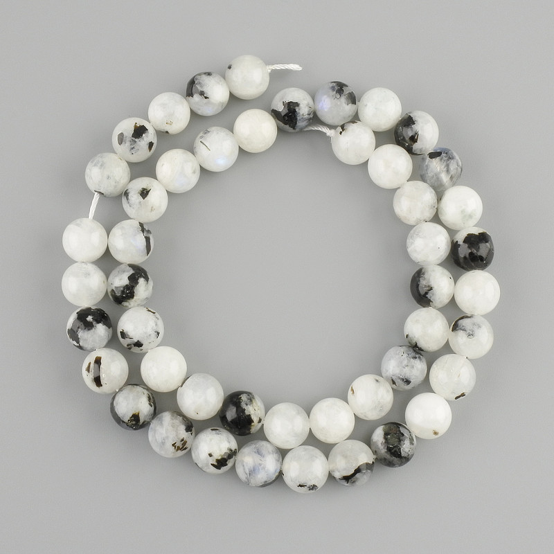 Adularia Beads Smooth Round 8mm, 38cm on a thread