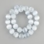 Cat's Eye Beads Smooth Round 13–14 mm, 37 cm on Fishing Line