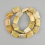 Beads, Tumbled Coral Rectangles 20×15mm ±, 40cm ± length on thread