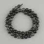 Rutilated Quartz Beads with Tourmaline Sheen Smooth Sphere 8mm dia., 38cm length on thread