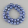 Kianite Natural Stone Beads Smooth Sphere 12mm diameter, 39cm length on thread