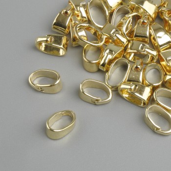 Pendant Bail for Pendant Sub-pendants, Ø 3mm±, length ~7mm±, metal colour Light Gold, pack 35 pcs