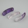 Amethyst Bead Inlay, Curved Link with Holes 36×10×6 mm