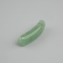 Bead-insert Jade curved strand with holes 36x10x6mm+
