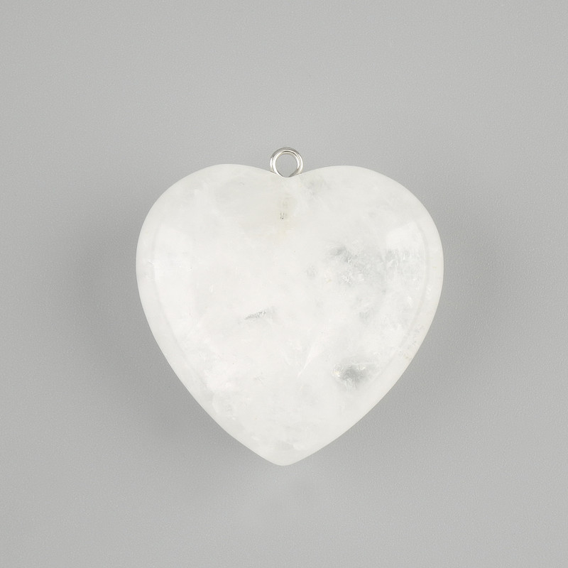 Heart Pendant Mountain Crystal 30x30mm+