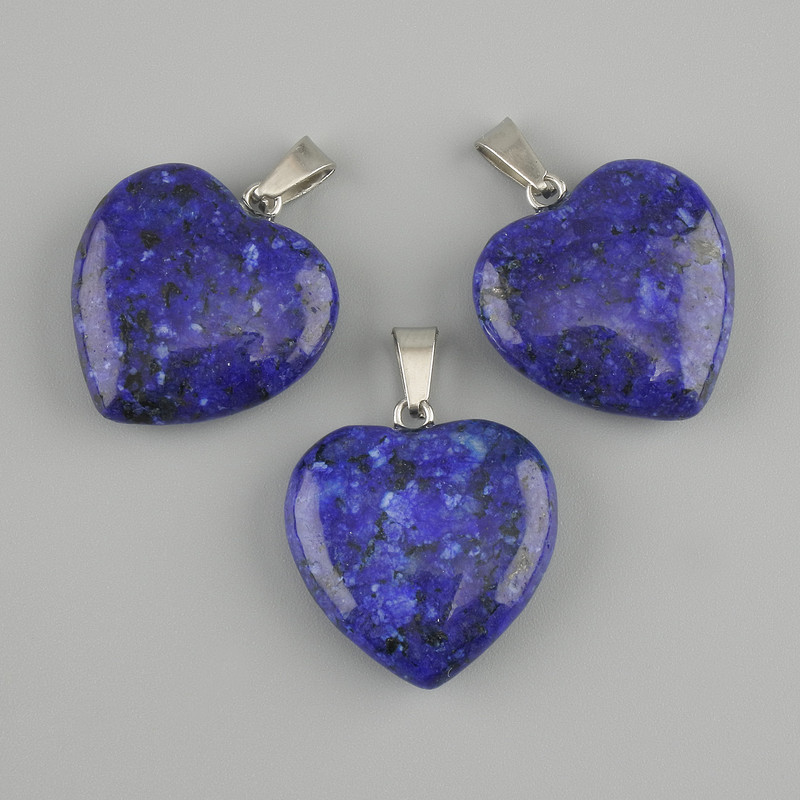 Heart Pendant with Lapis Lazuli 20x20x27mm+