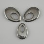Drop Pendant Hematite, diameter 27x19mm, hole diameter 12x8mm