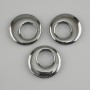 Donut Pendant (Bun) Hematite, diameter 22x3-3.5mm+, hole diameter 11mm+