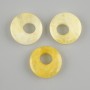 Donut Pendant (bagel) Natural Citrine Stone, 18x5mm diameter, hole diameter 7mm