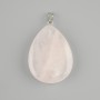 Pendant Rose Quartz Drip 40×30mm±, length 50mm±