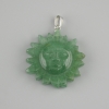 Sun Pendant Nephrite 30mm+-, length 35mm+-