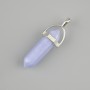 Agate Hexagonal Crystal Pendant with Sphere 8x31x41mm+