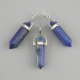Lazurite Pendant Hexagonal Crystal Bead 8x31x41mm with Sphere