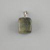 Totem Pendant Labradorite Stone Block 14x11x11mm+-, length 23mm+- assortment size