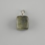 Totem Pendant Labradorite Stone Block 14x11x11mm+-, length 23mm+- assortment size