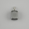Totem Pendant Hematite Brick 14x11x11mm+-, length 23mm+- assortment size