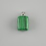 Totem Malachite Pendant, rectangular 14x11x11mm ±, length 23mm ±, assorted sizes