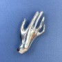 Brooch Pendant Hand Silver-Coloured Metal 27x55mm+