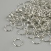 Swivel Ring 8mm Spring Ring, silver-tone metal, packaged 20g