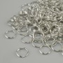 Swivel Ring 8mm Spring Ring, silver-tone metal, packaged 20g