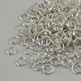 Spring-loaded Fitting Ring 6mm Silver Metallic Packaging 20g