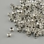 Bead Inlay Crimps, Silver-Colour Metal, 3×3 mm ± hole diameter, 1.8 mm ± hole, packaged 20 g (~133 pcs)