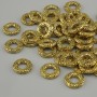 Bead insert findings colour of yellow gold, diameter 8mm±, hole diameter 4mm±, packaged 20g (~44 pcs)