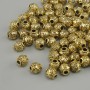 Bead insert findings in yellow gold color, 4x4mm± hole 1.8mm±, packaging 20g (~80 pcs)