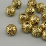 Bead Inlay Fittings Color of Metal: Yellow Gold, diameter 7.5mm±Hole diameter 1.9mm±pack 20g (~15 pcs)