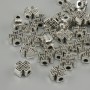 Bead Insertion Findings Cross Shape Color: Silver, diameter 7×7 mm ± hole 2.2 mm ± packaging 20 g (~37 pcs)